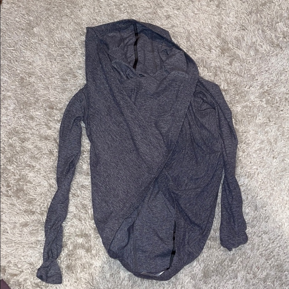 Gray crisscross athletic jacket